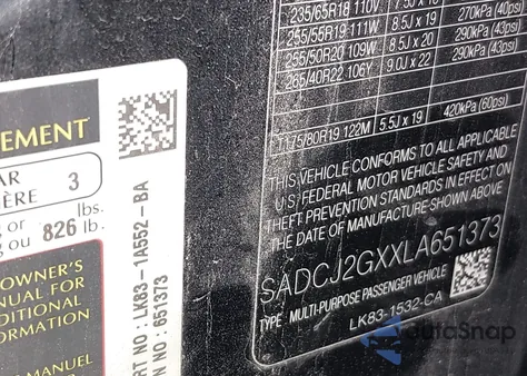 2020 Jaguar F-Pace Premium P300 Awd Automatic from USA, damaged, VIN SADCJ2GXXLA651373